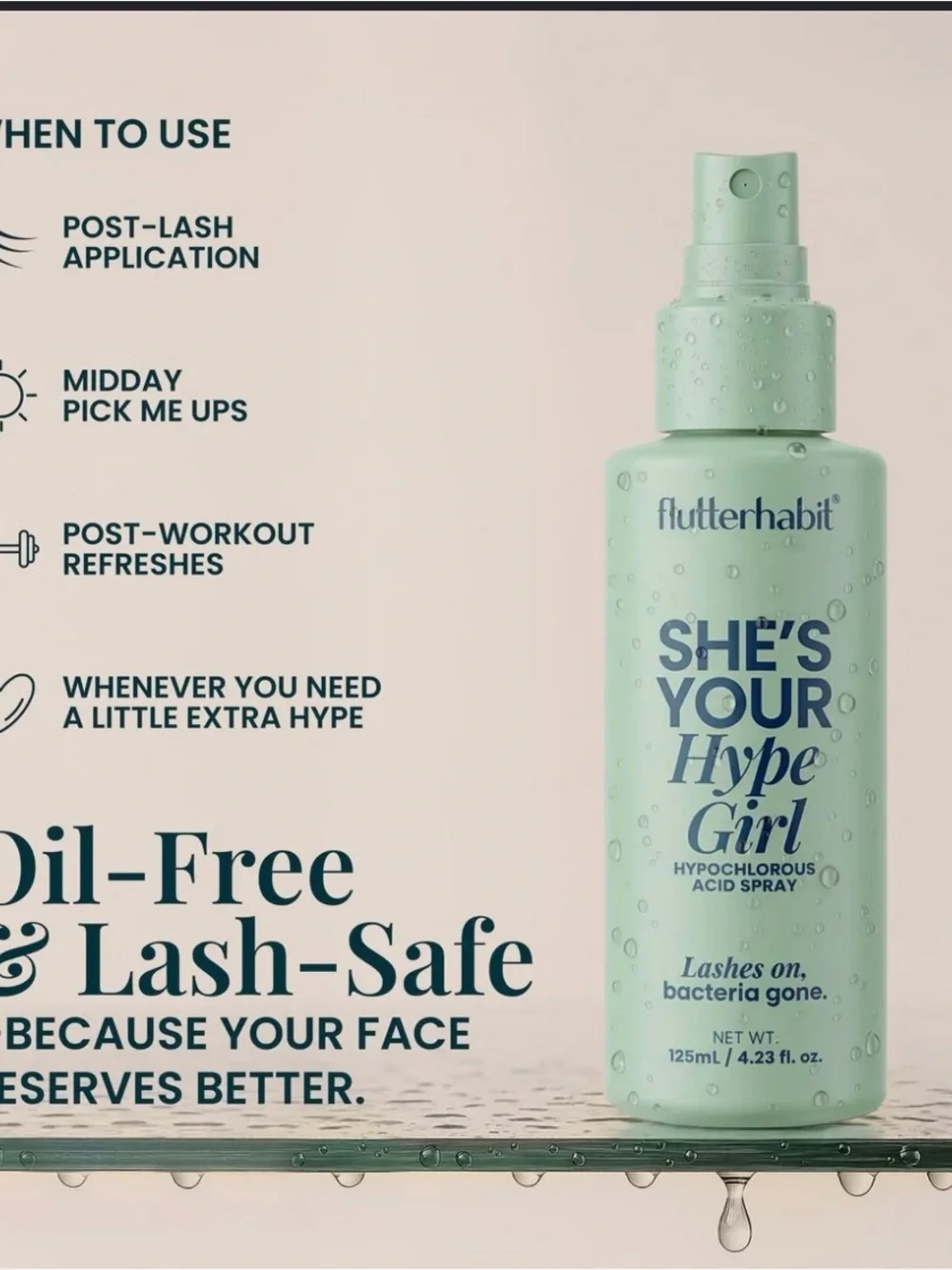 flutterhabit She's Your Hype Girl Hypochlorous Acid Spray — full size